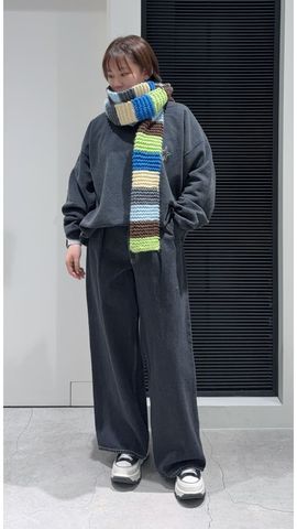 kotohayokozawa】MULTI BORDER KNIT MUFFLER｜CONVERSE TOKYO