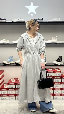 WAIST CORD HOODIE SWEAT DRESS｜CONVERSE TOKYO (コンバース