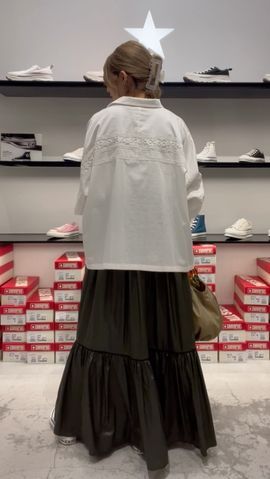 STAR☆LACE】BACK LACE OVERSIZED SHIRTS|CONVERSE TOKYO STAR☆LACE】BACK LACE OVERSIZED SHIRTS|CONVERSE TOKYO