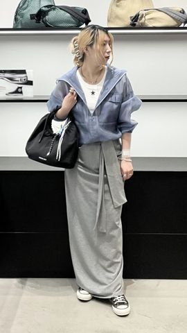 HL】JERSEY GATHERED RIBBON SKIRT｜CONVERSE TOKYO (コンバース