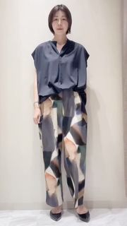 プリントワイドパンツ《la veille by SUPERIOR CLOSET》｜INED