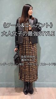 デフォルメチェックプリントブラウス｜INED（イネド）｜フランドル