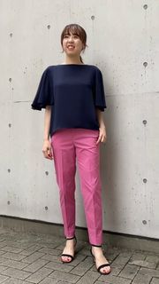 M Maglie le cassetto×吉田理紗》美脚ストレートパンツ|M M Maglie le cassetto×吉田理紗》美脚ストレートパンツ|M